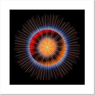 Abstract glowing star Posters and Art